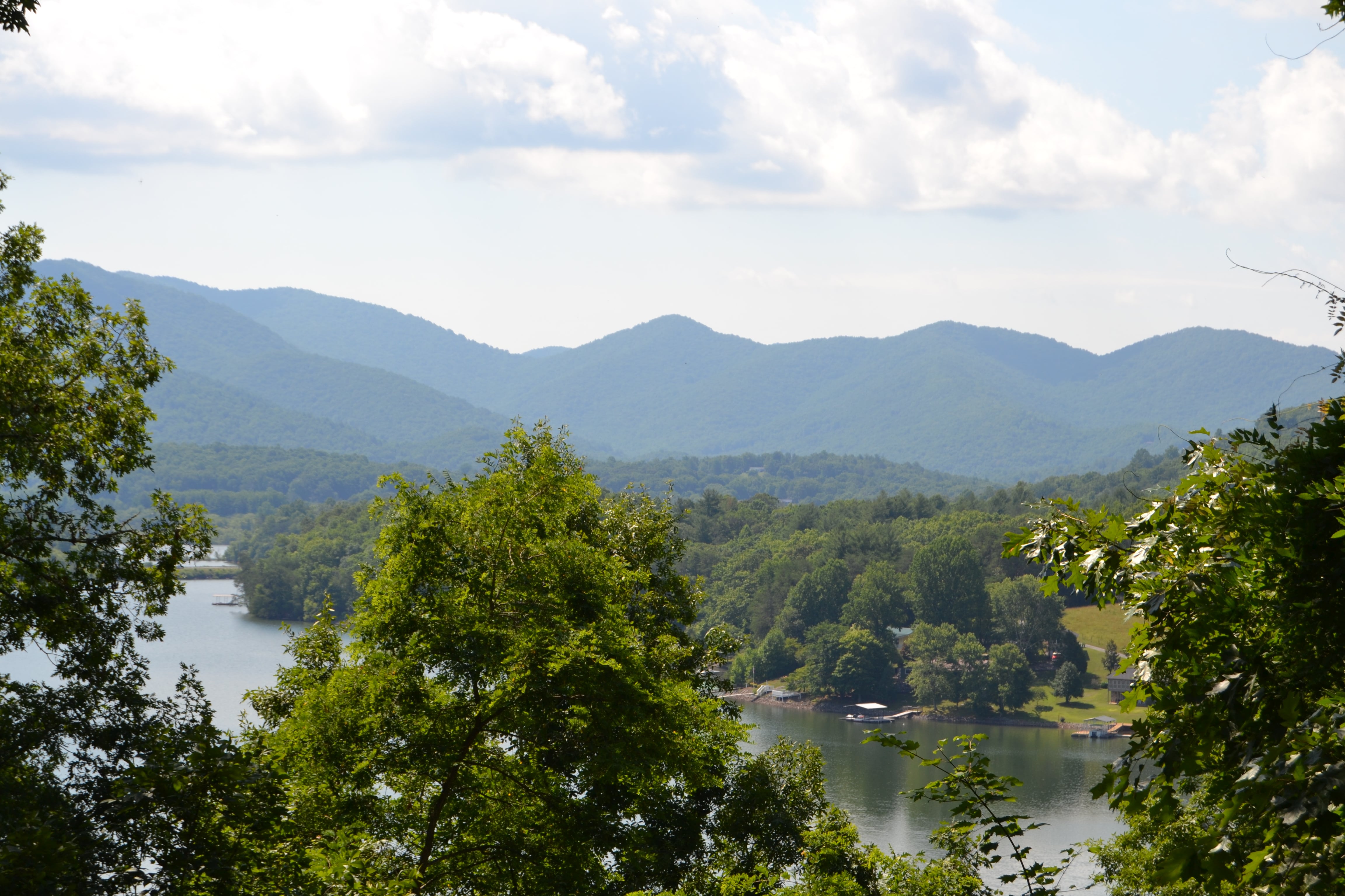 North Georgia mountain forest landscape near cabin communities